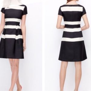 Ann Taylor Black & White Fit & Flare Dress Size 6Tall